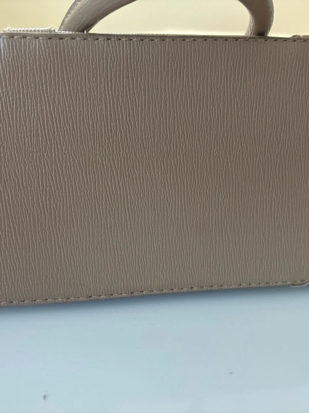 bebe Taupe Dome Crossbody with Gold Hardware
